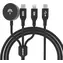 Ładowarka Dudao A12Max 3w1 do Apple Watch / USB-C / Lightning / 1,2 m / 100 W / czarna