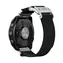 Pasek Aulumu C11 Mag-Buckle Slim do zegarka Garmin (QuickFit 26 mm), srebrna klamra, czarny pasek