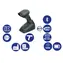 Datalogic QuickScan I QBT2131 zestaw 2-USB / skaner kodów kreskowych 1D / BT / multi-IF / czarny