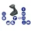 Kit Datalogic QuickScan QBT2131 -RS232 / skaner kodów kreskowych 1D / BT / Multi-IF / czarny