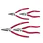 Wiha 34708 Zestaw szczypiec Classic z końcówkami MagicTips 4 szt. / Szczypce do pierścieni wewnętrznych i zewnętrznych / 140 i 180 i 185 mm