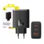 Baseus P10152301113-00 Zasilacz Cube Pro czarny / USB-A / USB-C / 65W