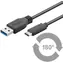 MicroConnect USB3.1 C (M) - USB3.0 A (M) 1m czarny