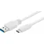 MicroConnect USB3.1 C (M) - USB3.0 A (M) 1m biały