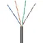 goobay Kabel UTP Cat5e 4x2 drut 100m czarny / AWG24 / konstrukcja zewnętrzna