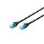 Cable krosowy Digitus Ecoline czarny 1m / UTP / CAT 5e / AWG 26:7