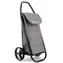 Rolser Com Tweed Polar 8 Czarna torba tubowa na kółkach, szara