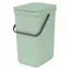 Brabantia Sort & Go Kosz na śmieci 12 L zielony / 20 x 35,1 x 24,9 cm