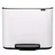 Kosz na śmieci Brabantia Bo z pedałem na odpady sortowane 3 x 11 L biały / 54 x 44 x 36,3 cm