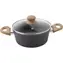 Naczynie żaroodporne Lamart Natur z pokrywką 2,2 l, czarne / 20 x 9 cm / aluminiowe