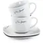 Zestaw obiadowy Lamart filiżanka + spodek 2+2 szt. 190ml biały / porcelanowy