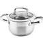 Garnek Lamart Prestige z pokrywką 1,8 l srebrny / 16 x 9,5 cm / stal nierdzewna