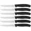 VICTORINOX Swiss Classic Zestaw 6 noży do steków w kolorze czarnym / ząbkowane ostrze / długość ostrza 11 cm
