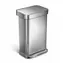 Kosz na pedały Simplehuman - 45 l / stal szczotkowana / FPP / kieszeń na torbę