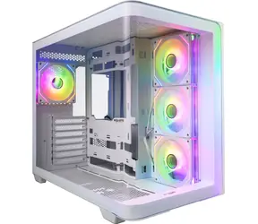Fortron FSP M580-WA biały / Obudowa / Midi Tower / ATX bez zasilacza / 4X ARGB / przezroczysty panel boczny