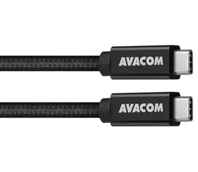Kabel do transmisji danych i ładowania Avacom USB typu C - USB typu C czarny / 100 cm / 100 W E-Mark / USB 3.2 Gen 2