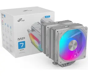 FSP MP7-WA Dual biały / Chłodnica procesora / 2× 120 mm / 1800 obr./min / PWM / ARGB / do Intel i AMD