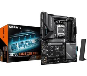 GIGABYTE X870E EAGLE X3D WIFI7 / Płyta główna / AMD X870E / DDR5 / SATA III RAID / USB / 5GLAN / M.2 / sc.AM5 / ATX