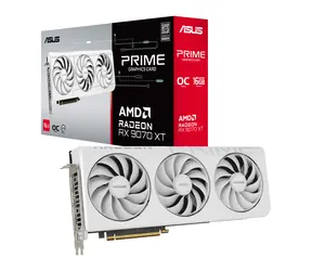 Asus Prime Radeon RX 9070 XT White OC / Karta graficzna / 2480 MHz / 16 GB GDDR6 / 256-bit / 1x HDMI + 3x DP