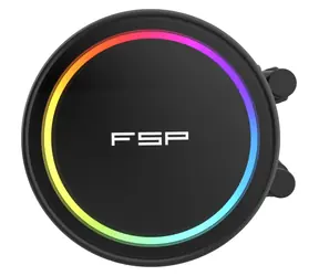 FSP AE24-B czarny / chłodzenie wodne procesora AIO / 240 mm / 2 × 120 mm ARGB / 2300 obr./min / Intel + AMD