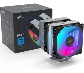 Fortron MP7 Dual ARGB czarny / chłodzenie procesora / powietrze / 2× 120 mm ARGB FDB / Intel LGA 1851/1700/1200 / AMD AM5/AM4