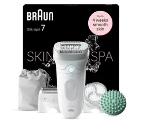 Braun SE7-081 Silk-épil 7 biały / Depilator / Li- ION / kabel ładujący / etui