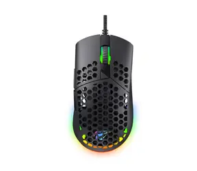 Havit MS1036 czarna / Mysz optyczna do gier / RGB / 7 przycisków / 1,6 m