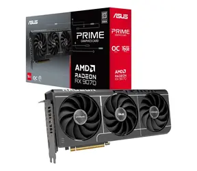 Asus Prime Radeon RX 9070 OC EVO 16 GB / Karta graficzna / 2590 MHz / 16 GB GDDR6 / 256-bit / 1x HDMI + 3x DP / 650 W (8+8)
