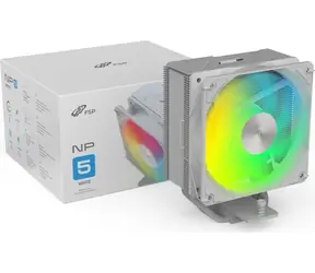 FSP NP5-WA biały / chłodzenie procesora / 120 mm / 800-1600 obr./min / 28 dB / 4 rurki cieplne / PWM / Intel + AMD