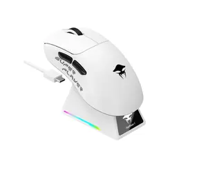 Havit StarBlaze-1 czarno-biała / Mysz gamingowa / 26000 DPI / 6 przycisków / BT 5.0 / 2,4 GHz / USB / 1,5 m