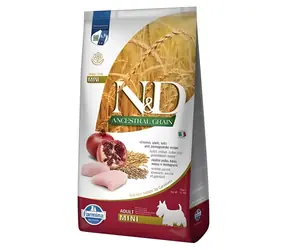 N&D Ancestral Grain Adult Mini Chicken 2,5 kg / Granulat dla dorosłych psów / małych ras