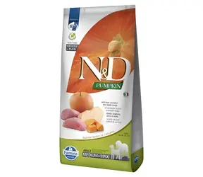 N&D Pumpkin Dog GF Wild Boar & Apple Adult 2,5 kg / Karma dla dorosłych psów / Rasy średnie i duże
