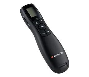 Prezenter bezprzewodowy Verbatim Keynote w kolorze czarnym / Prezenter / Wyświetlacz LCD / RF 2,4 GHz / Zasięg 30 m