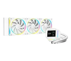 DEEPCOOL LM360 ARGB biały / chłodzenie wodne procesora AIO / 3 x 120 mm / wyświetlacz IPS 2,4" / AMD + Intel