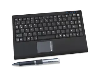 Keysonic ACK-540U+ (US) czarny / Mini klawiatura / Touchpad / USB