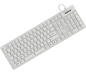 Keysonic KSK-8030 IN biały / Klawiatura przemysłowa / USB / IP68 / 105 klawiszy / DE