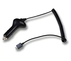2GO czarny / Ładowarka samochodowa / Micro-USB / 5 W / kabel spiralny