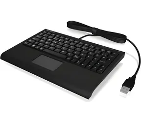 Keysonic ACK-3410 US czarny / Mini klawiatura / Touchpad / USB / 80 klawiszy