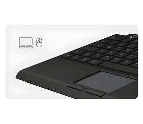 Keysonic KSK-5210ELU czarny / Mini klawiatura / Touchpad / USB / Podświetlenie LED / DE