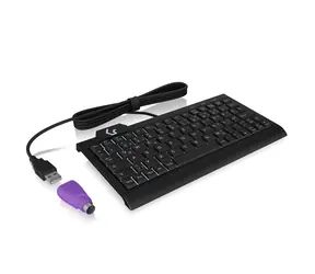 Klawiatura Keysonic KSK-3010ELC czarna / Supermini / USB / Podświetlana / UK