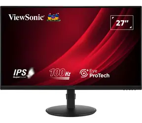 27" ViewSonic VA2708-HDJ czarny / Monitor / IPS / FHD 1920 x 1080 / 100 Hz / 5 ms / 250 cd/m2 / HDMI + DP + VGA / obrotowy