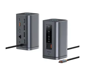 Baseus Spacemate RD-1 11w1 / Stacja dokująca / 2x HDMI 4K / 2x DP 4K / PD 100W / RJ-45