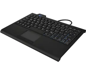 Keysonic KSK-3210ELU czarny / Mini klawiatura / Touchpad / Podświetlenie / USB / DE