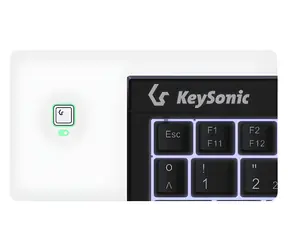 Keysonic KSK-3211ELU czarny / Super Mini klawiatura / Touchpad / USB / Podświetlenie LED / DE