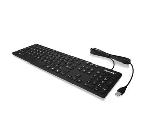 Klawiatura Keysonic KSK-8030 IN(US) czarna / Klawiatura przemysłowa / 105 klawiszy / IP68 / USB