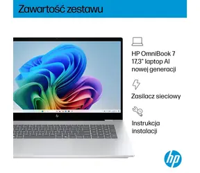 HP OmniBook 7 AI 17-dc0219nw srebrny / Notebook / 17,3" FHD T / Core Ultra 5 226 V 2,1 GHz / 16 GB / 1 TB SSD