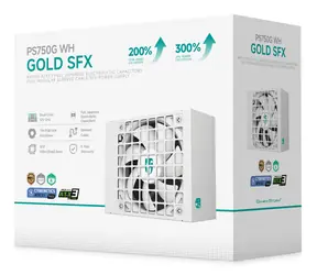 DEEPCOOL PS750G WH biały / SFX / ATX 3.1 / 750W / 80 PLUS złoty / w pełni modułowy