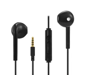 Słuchawki 2GO Comfort czarne / z mikrofonem / przewodowe / douszne / gniazdo 3,5 mm