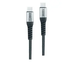 2GO USB-C - USB-C 2 m czarny / Kabel do transmisji danych / USB 2.0 / 100 W