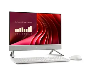 DELL 24 All-in-One EC24250 biały / Komputer All-in-One / 23,8" FHD / Intel Core 7 150U / 16 GB / 1 TB SSD / Intel UHD / W11P